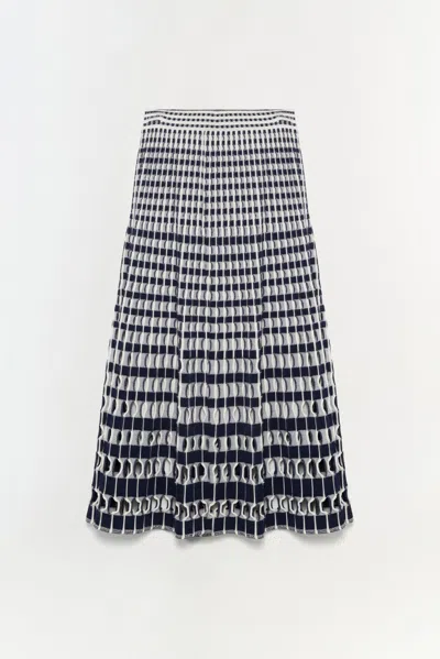 Simkhai Women's Larken Knit Midi Skirt In Midnight/multi