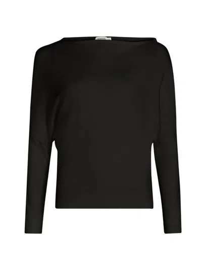 Simkhai Women's Lavina Wool-blend Off-the-shoulder Sweater In Black