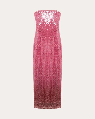 SIMKHAI WOMEN'S LEILANI SEQUIN STRAPLESS COLUMN GOWN