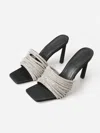 Simkhai Women's Lena Multi Strap Crystal Mule In Black In Black