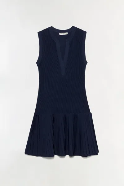 Simkhai Women's Levie Knit Mini Dress In Midnight In Blue