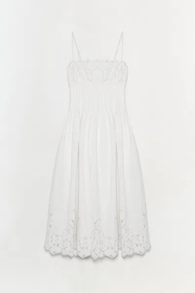 Simkhai Women's Lilianna Cotton Lace Midi Dress In White Multi