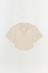 Simkhai Women's Lizzie Linen Knit Top In Sand