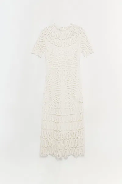 Simkhai Women's Lorelai Embroidered Midi Dress In White
