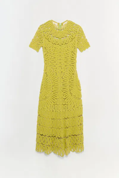 Simkhai Women's Lorelai Embroidered Midi Dress In Yellow Plum Multi
