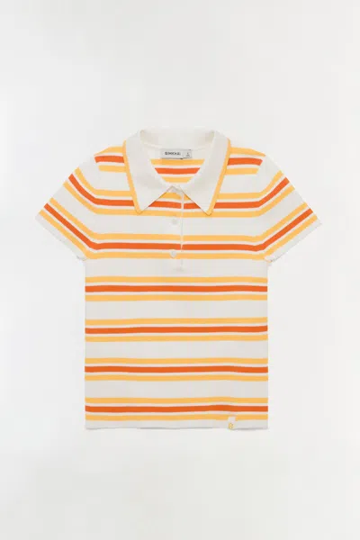 Simkhai Luka Striped-pattern Polo Shirt In Multi