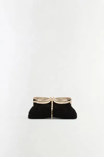 Simkhai Women's Lula Dragonfly Clutch In Black/gold