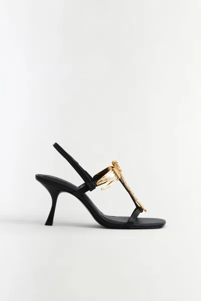 Simkhai Women's Lula Dragonfly Heel In Black/gold In Multi