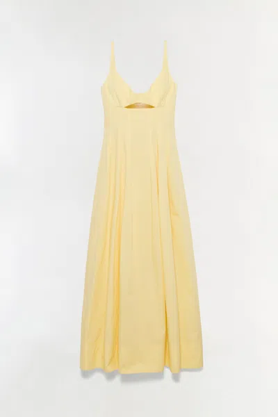 Simkhai Women's Maddy Cotton Midi Dress In Buttercream In Yellow
