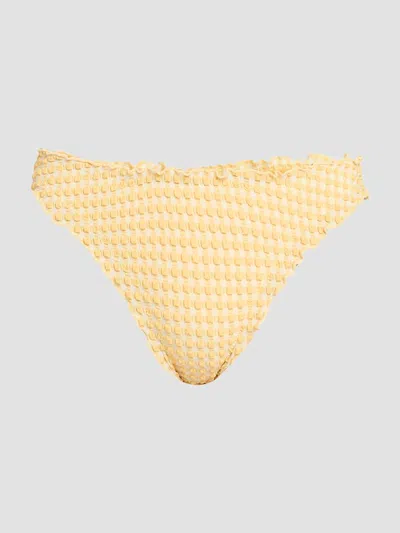 Simkhai Women's Maelie Gingham Bikini Bottom In Yellow