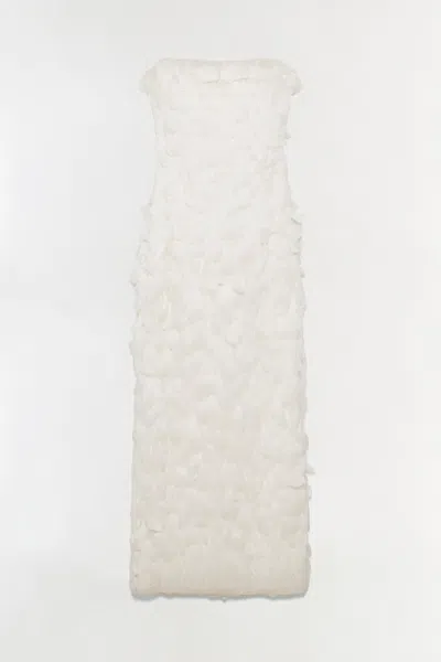 Simkhai Women's Malvina Feather Gown In Ivory In White