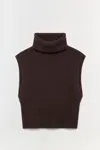 Simkhai Maple Turtleneck Ribbed Top In Brown