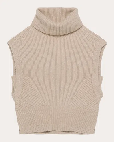 SIMKHAI WOMEN'S MAPLE WOOL CASHMERE SLEEVELESS TURTLENECK SWEATER