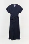 Simkhai Women's Marabella Satin Midi Dress In Midnight