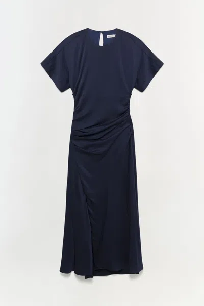 Simkhai Women's Marabella Satin Midi Dress In Midnight