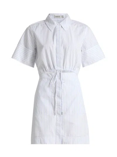 Simkhai Marcy Cotton Mini Shirt Dress In White