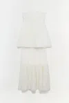 Simkhai Marella Strapless Bustier Sheer Midi Dress In Yellow