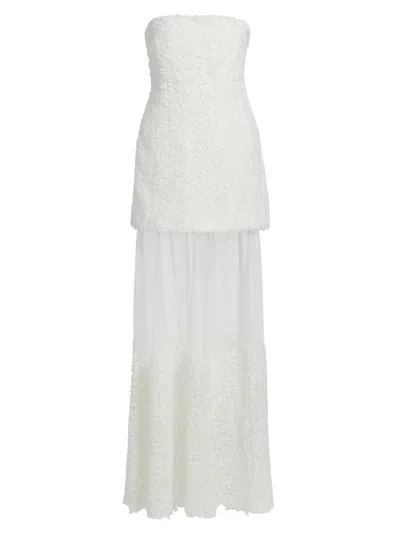 Simkhai Women's Marella Floral Lace Gown In White