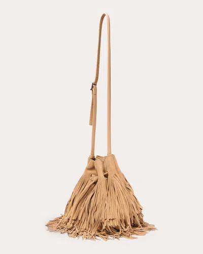 Simkhai Women's Marena Suede Fringe Bucket Bag In Brown