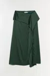 Simkhai Women's Maria Satin Midi Skirt In Cypress In Green