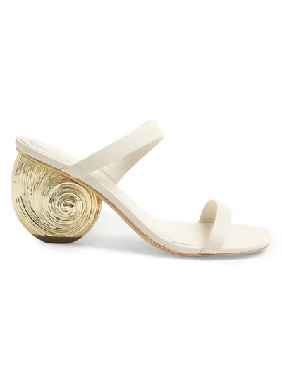 Simkhai Marion Leather Shell Heel In White