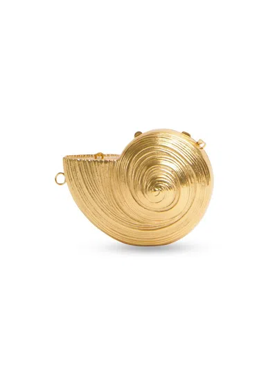 Simkhai Women's Marion Metal Shell Crossbody Clutch In Gold