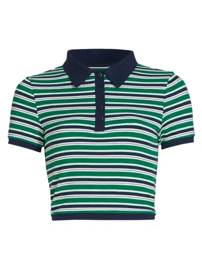 Simkhai Marnie Knit Polo In Green