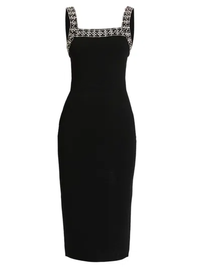 Simkhai Maude Embellished Midi Dress In Black