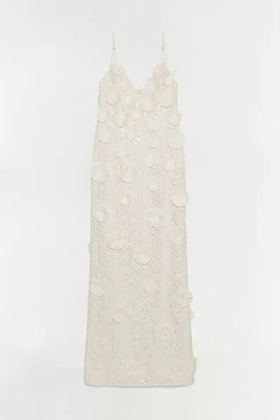 Simkhai Women's Maven Floral Raffia Gown In White