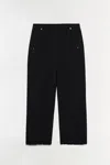 Simkhai Women's Mavrick Cotton Faille Pull On Pant In Black In Black