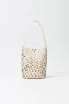 Simkhai Women's Mccall Laser Cut Leather Bucket Bag In Cream In White
