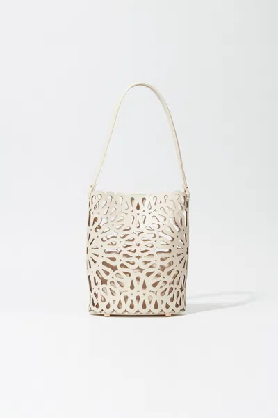 Simkhai Women's Mccall Laser Cut Leather Bucket Bag In Cream In White