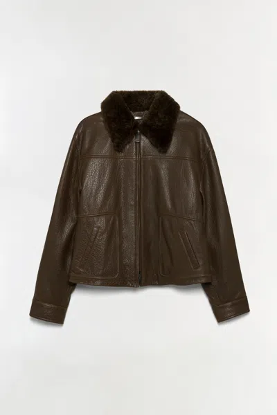 Simkhai Women's Mel Leather Jacket In Olive