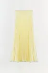 Simkhai Melanie Pleated Midi Skirt In Yellow