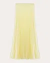 Simkhai Melanie Pleated Midi Skirt In Yellow