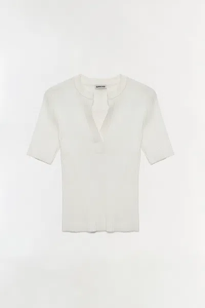 Simkhai Women's Miley Knit Top In Ivory In Neutral