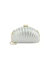 Simkhai Women's Monet Metallic Shell Clutch In Silver