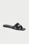 Simkhai Monogram Flat Slide In Midnight In Black