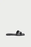 Simkhai Monogram Flat Slide In Midnight In Black