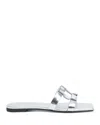 Simkhai Monogram Flat Slide In Silver