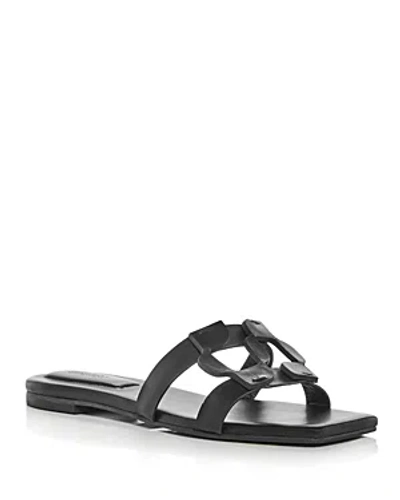 Simkhai Monogram Flat Slide In Black