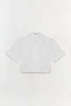 Simkhai Bernie Pleated Short-sleeve Shirt
