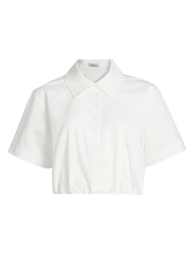 Simkhai Women's Nicky Cropped Top In White