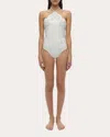 Simkhai Nicolette Broderie Anglaise One Piece Swimsuit In White
