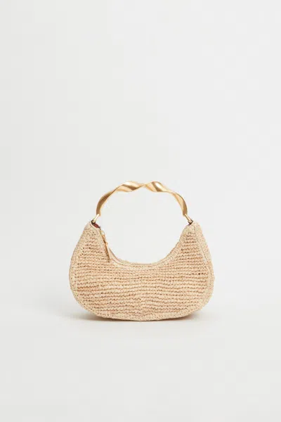 Simkhai Women's Nixi Raffia Twist Handle Bag In Natural In Brown