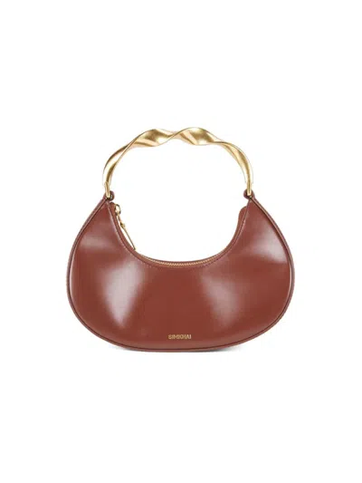 Simkhai Women's Nixi Twist Leather Hobo Bag In Brown