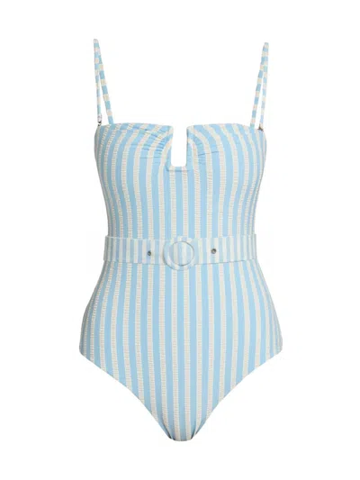 Simkhai Women's Noa Striped One-piece Swimsuit