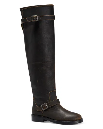 Simkhai Women's Noah Leather Buckled Boots In Brown