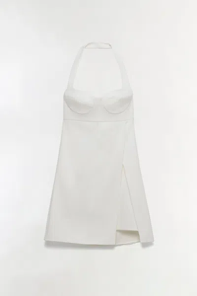 Simkhai Women's Noemi Sculpted Scuba Mini Dress In White