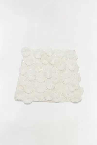 Simkhai Women's Nolia Floral Raffia Mini Skirt In White